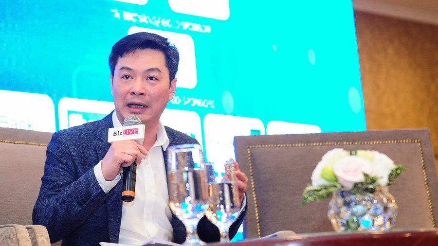 Ông Trần Việt Vĩnh - CEO Công ty CP Đổi mới Công nghệ Tài chính Fiin phát biểu tại buổi tọa đàm về lĩnh vực Fintech tại Việt Nam